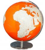 Columbus Artline Design Glous Style Globe Designobjekt 34cm Leuchtglobus orange